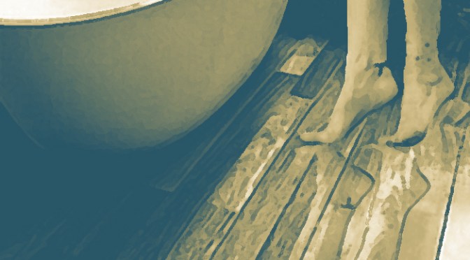 Pavimento in laminato nel bagno